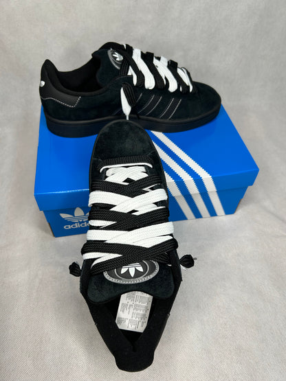 All Black Adidas Campus 00s Double Laces