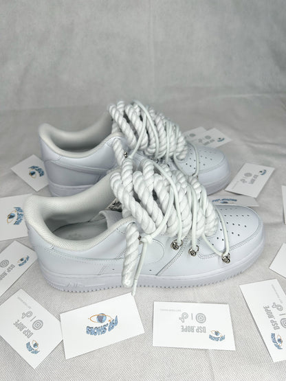 AF1 Rope Laces  All White Off White