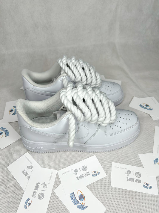 Lacets en corde AF1 tout blanc