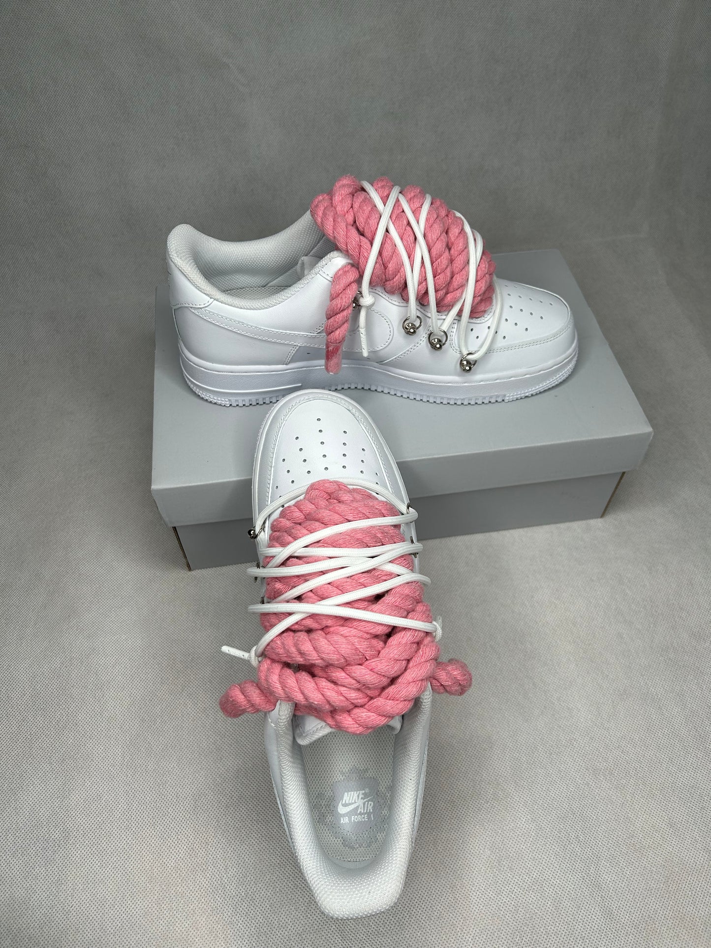 Lacets Corde AF1 Rose Blanc Cassé