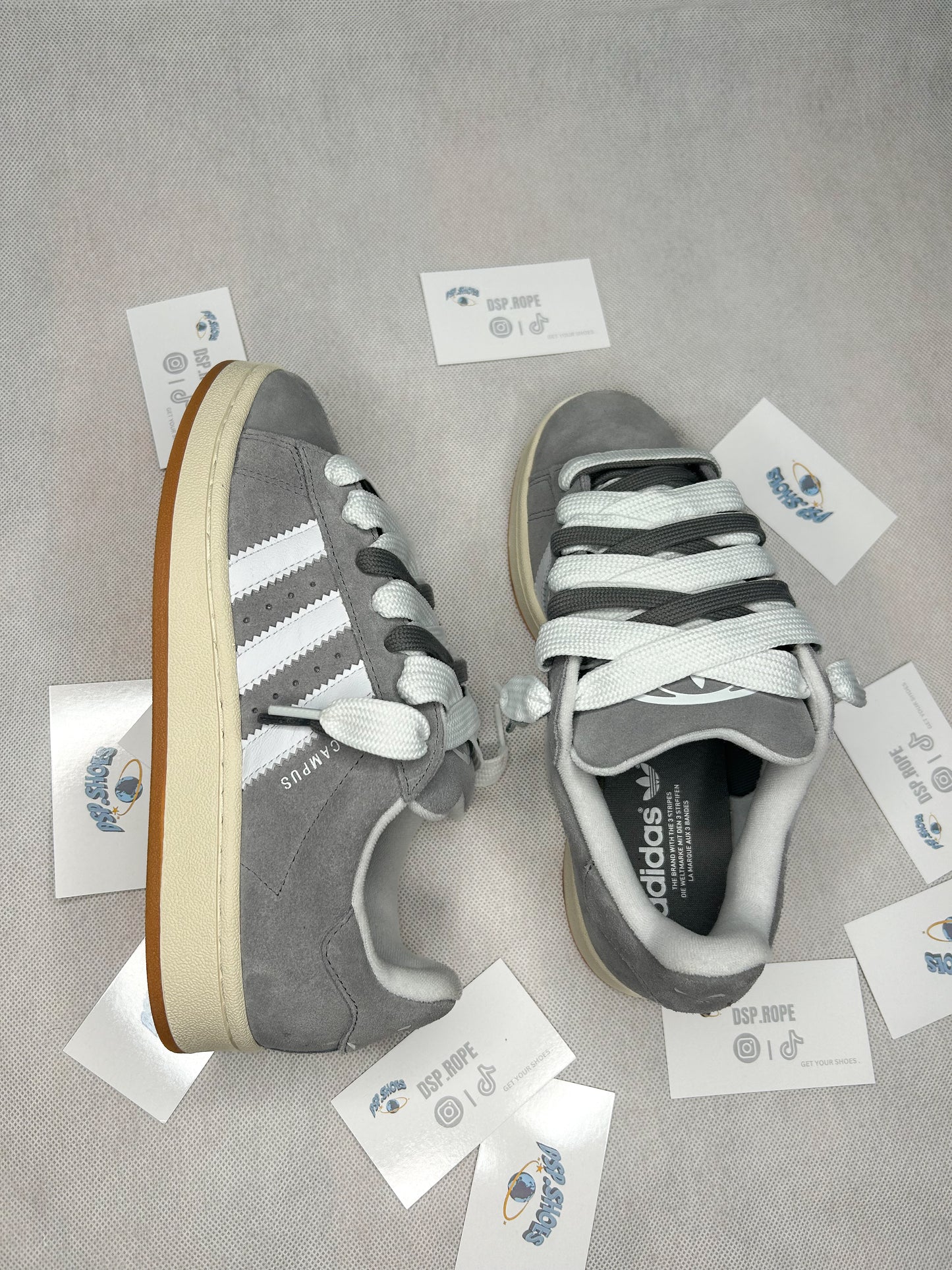 Gray Adidas Campus 00s Double Laces