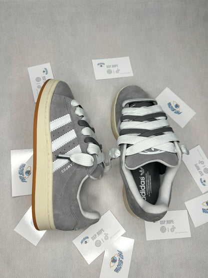 Graue Adidas Campus 00s Double Laces