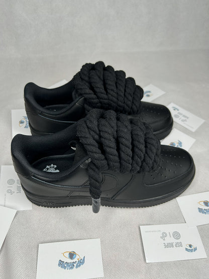 Lacets Corde AF1 Tout Noir